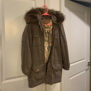 Alice + Olivia Raccoon Fur Utility Jacket